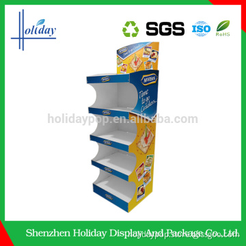 Eco-friendly strong structure xmas cardboard floor cardboard display stand